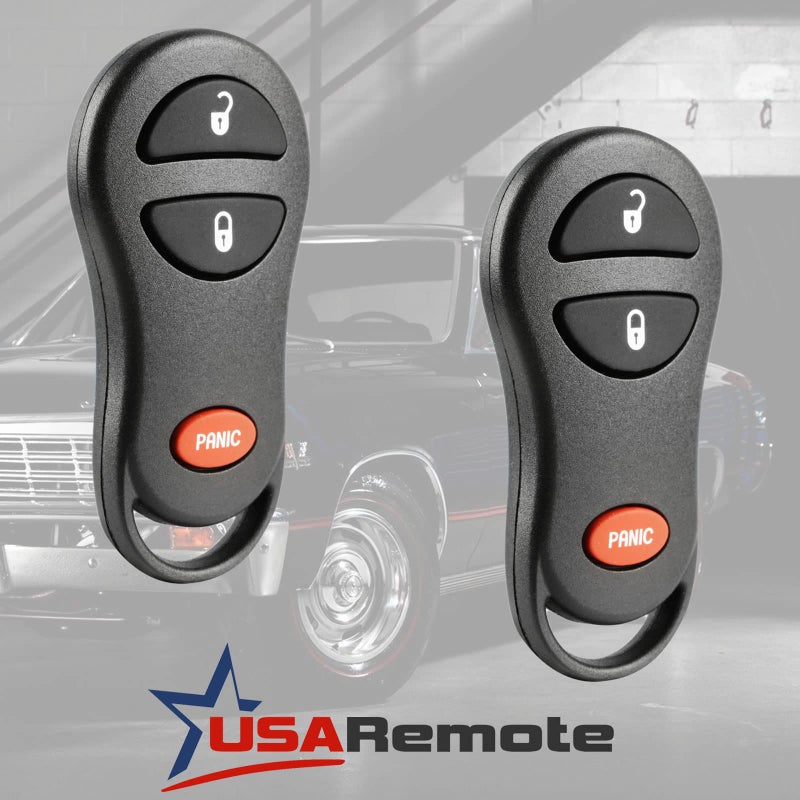 USARemote Key Fob fits 1999-2005 Chrysler Dodge Plymouth Keyless Entry Remote + Key (04686481 Y160-PT), Set of 2 - Image 2